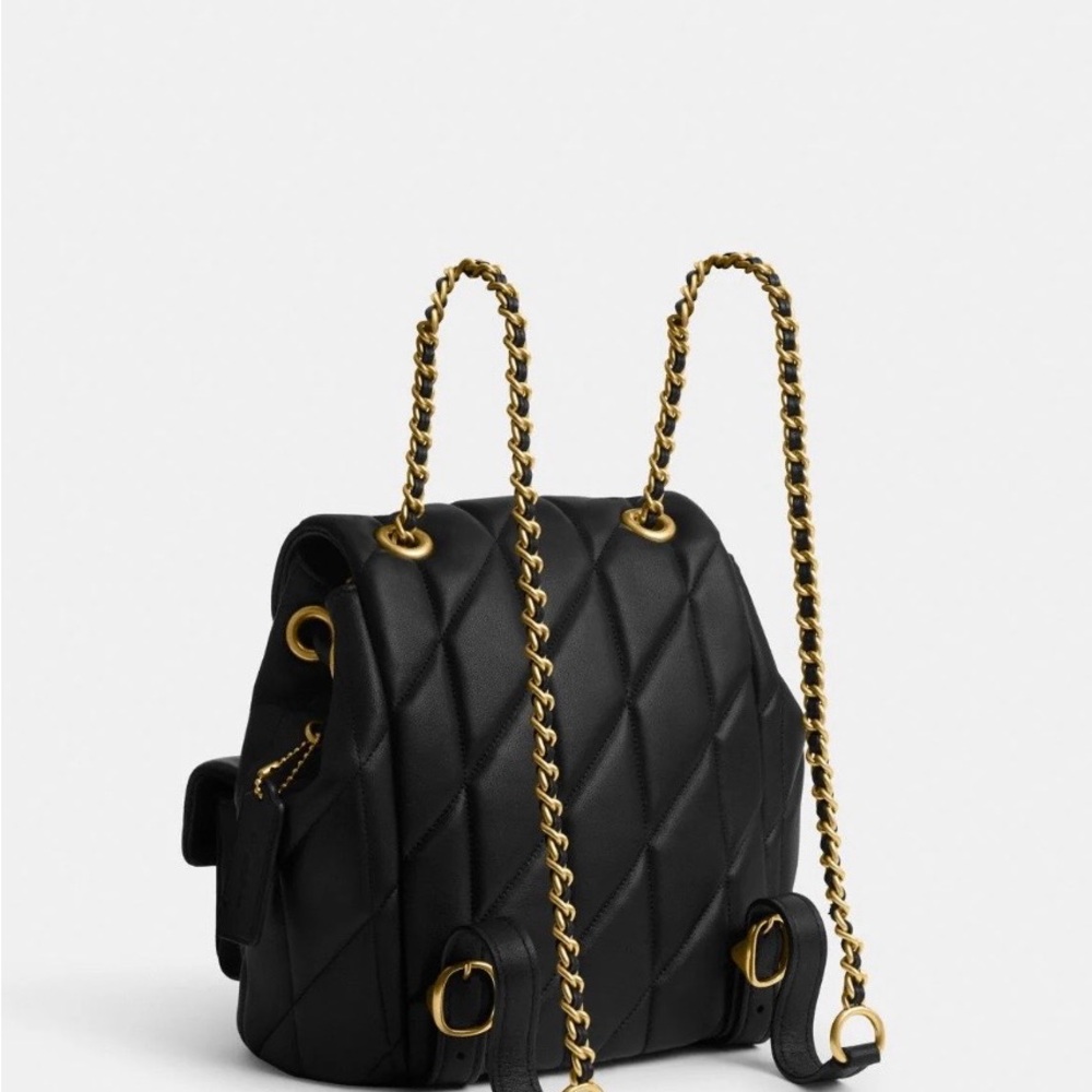 Coach TabbyBackpack - Brass/Blk - Picture 2 of 7